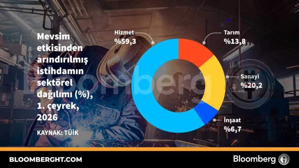 Mevsim etkisinden arındırılmış istihdamın sektörel dağılımı haber görseli