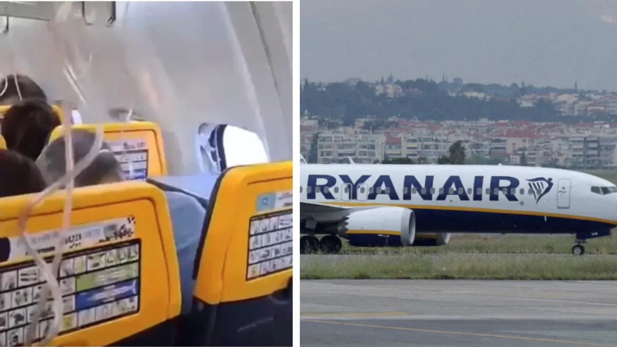 Ryanair uçağında korkutan olay: Pencere yerinden çıktı, yolcu son anda kurtuldu