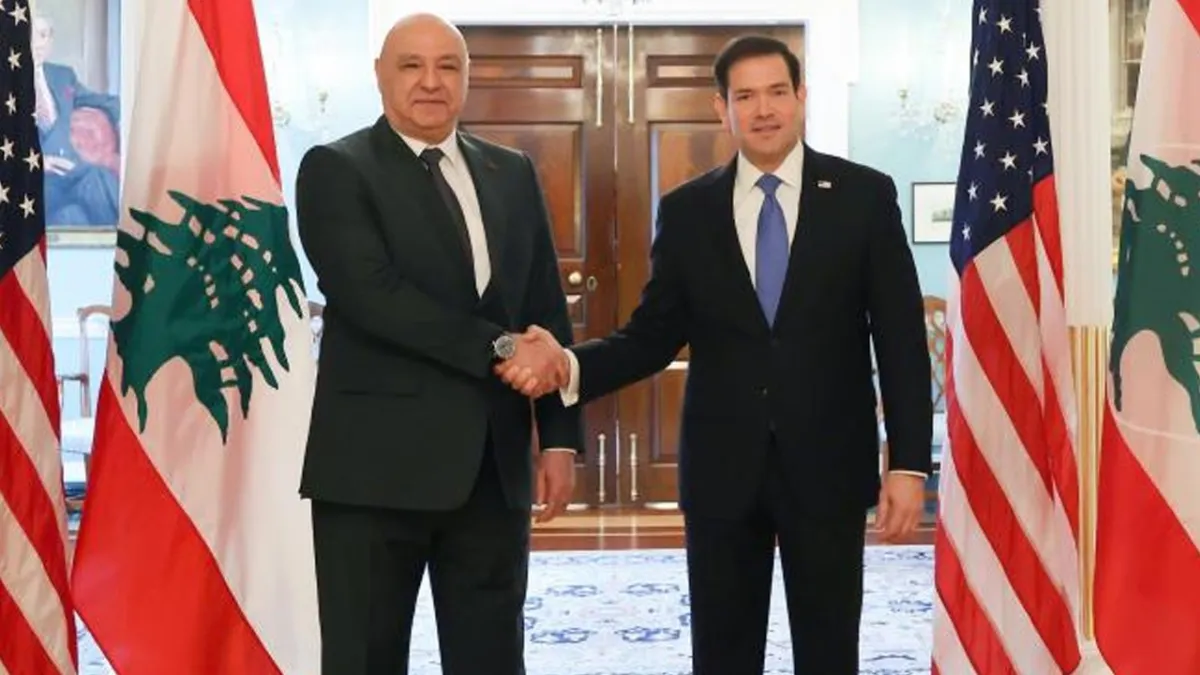 Lübnan Cumhurbaşkanı Avn, Rubio ile görüştü