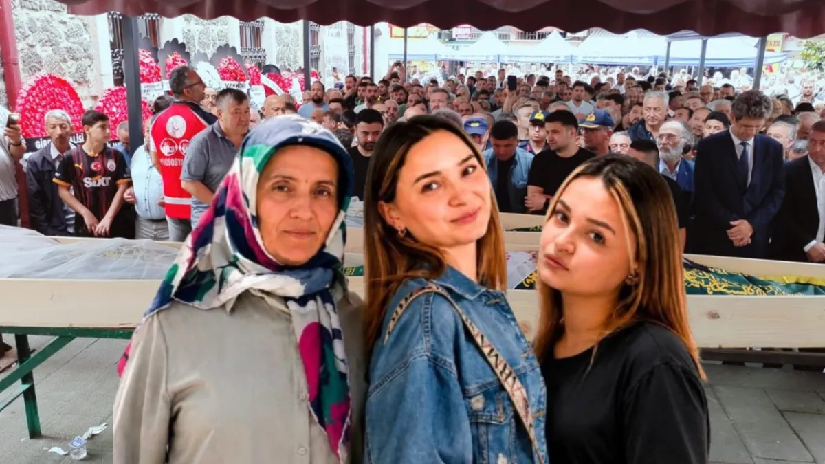 Giresun'da boğulan anne ve iki kızı son yolculuğuna uğurlandı